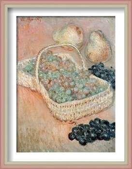 Gerahmte Poster Claude Monet - The Basket of Grapes, 1884